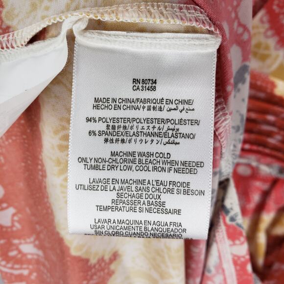 BCBGMAXAZRIA Women's Tereza Surplice Neck Faux Wrap Dress Size Large - Picture 10 of 14